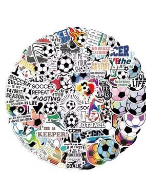 2/$10  50 Piece Soccer Theme Sticker Set